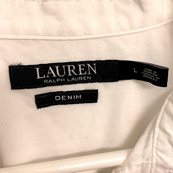 Ralph Lauren White Blouse Long Sleeve Embroidery front - Picture 3 of 15